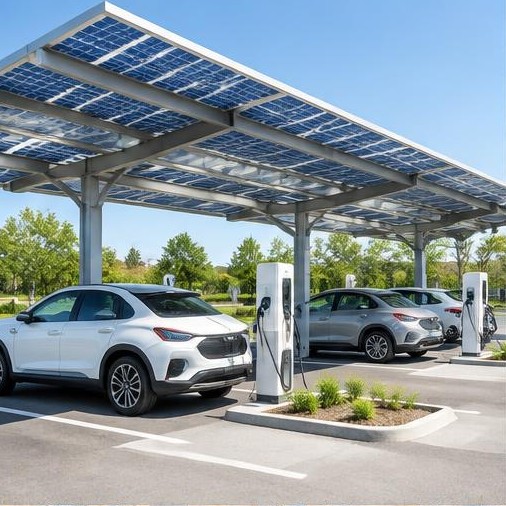 EV Charging & Solar building example